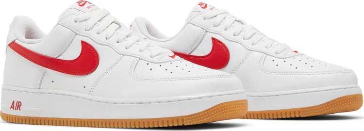 Nike Air Force 1 Low 'Cor do Mês - Branco Vermelho Universitário'