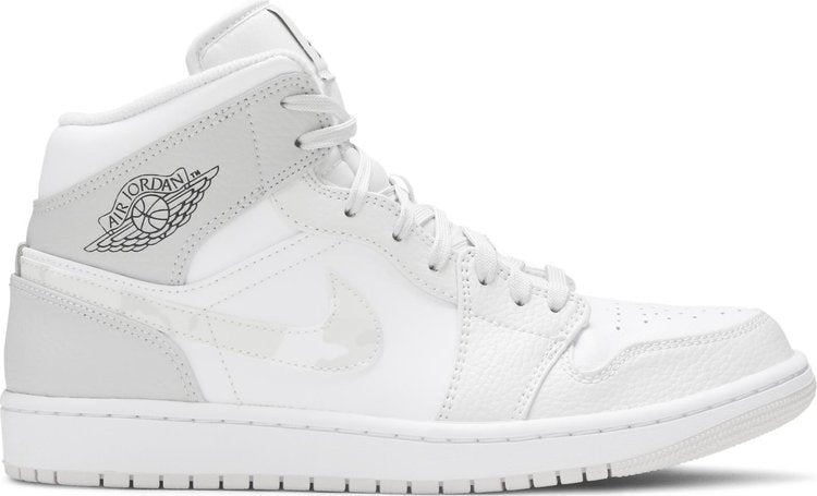 Nike Air Jordan 1 Mid 'Logo Swoosh - Camuflado Cinza'