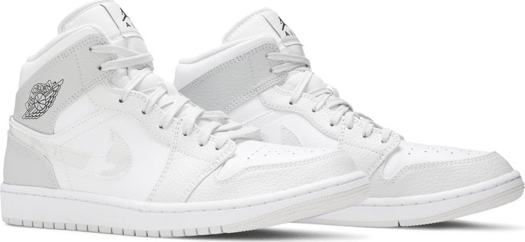 Nike Air Jordan 1 Mid 'Logo Swoosh - Camuflado Cinza'