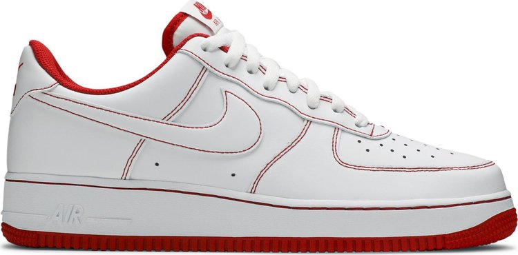 Nike Air Force 1 '07 'Costura Contrastante - Branco University Red'