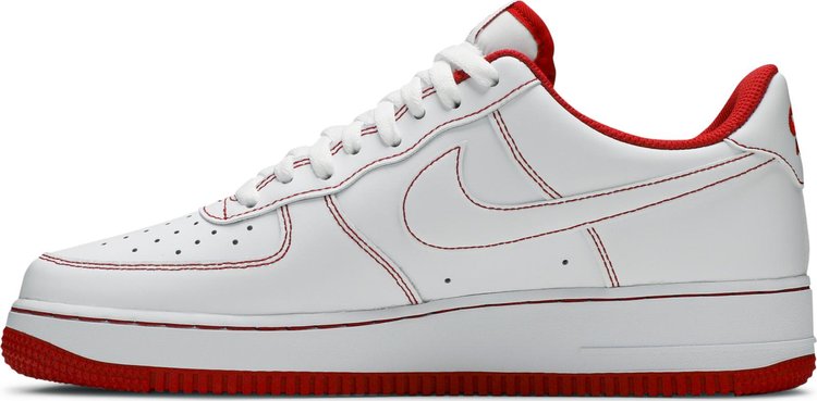 Nike Air Force 1 '07 'Costura Contrastante - Branco University Red'