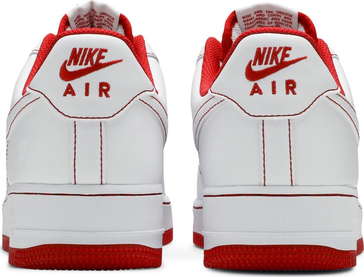 Nike Air Force 1 '07 'Costura Contrastante - Branco University Red'